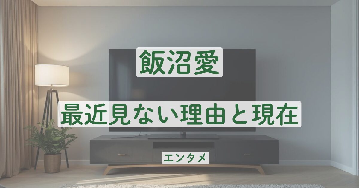 飯沼愛　最近見ない　現在　事務所　引退